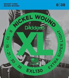 D`Addario EXL130 XL NICKEL WOUND Струны для электрогитары Extra Super Light 8-38